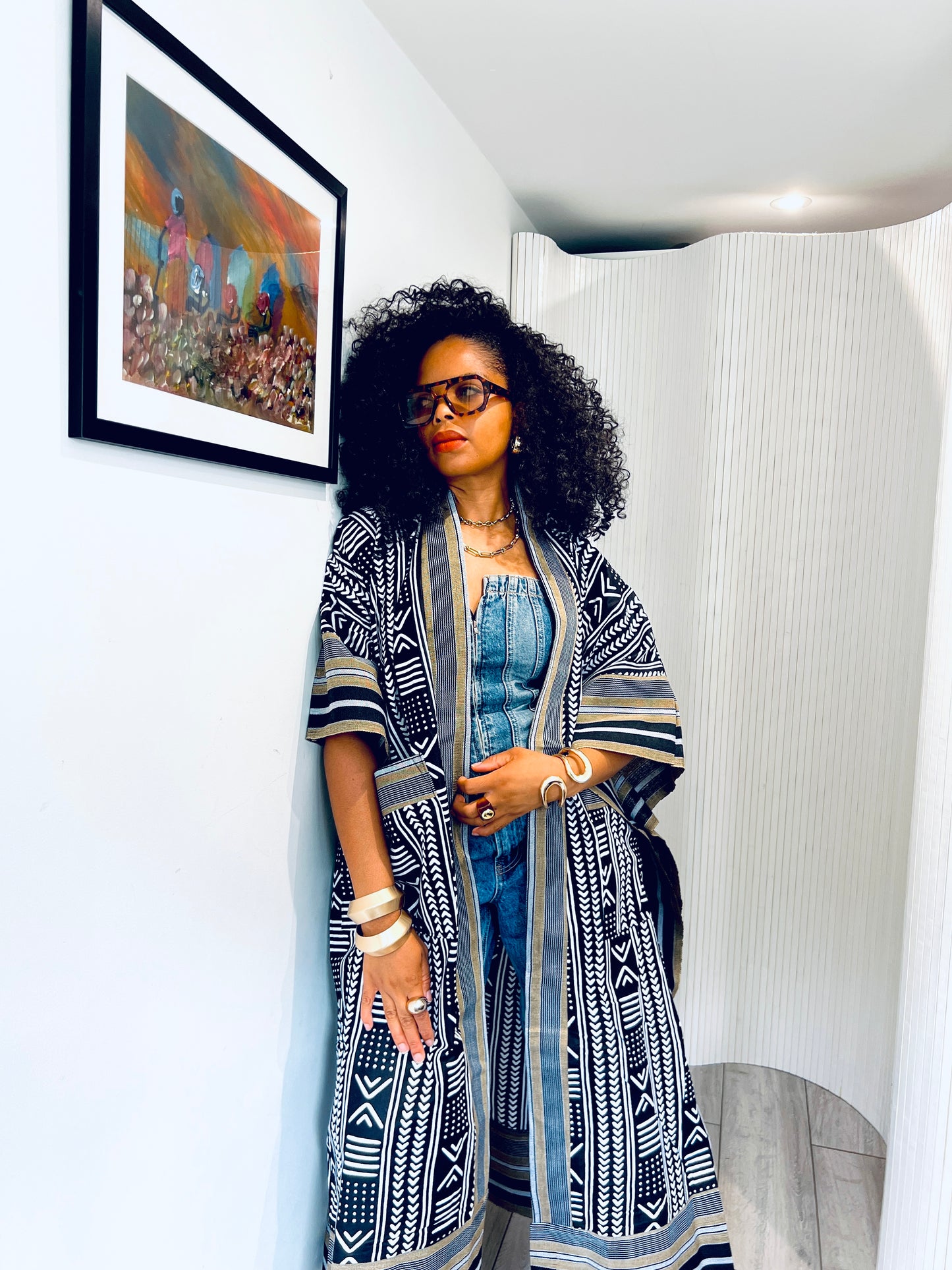 Black&White tribal and Asooke kimono