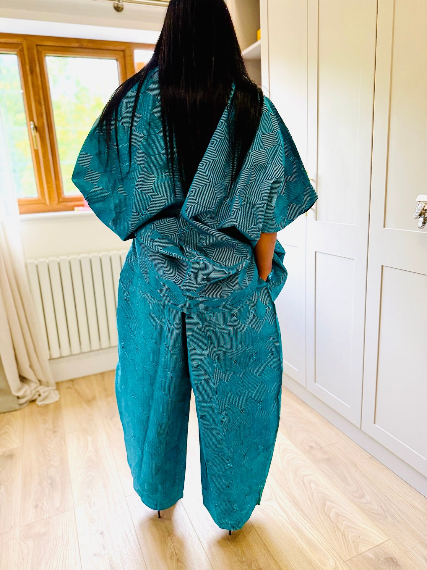 Brown 2 piece trousers set one size