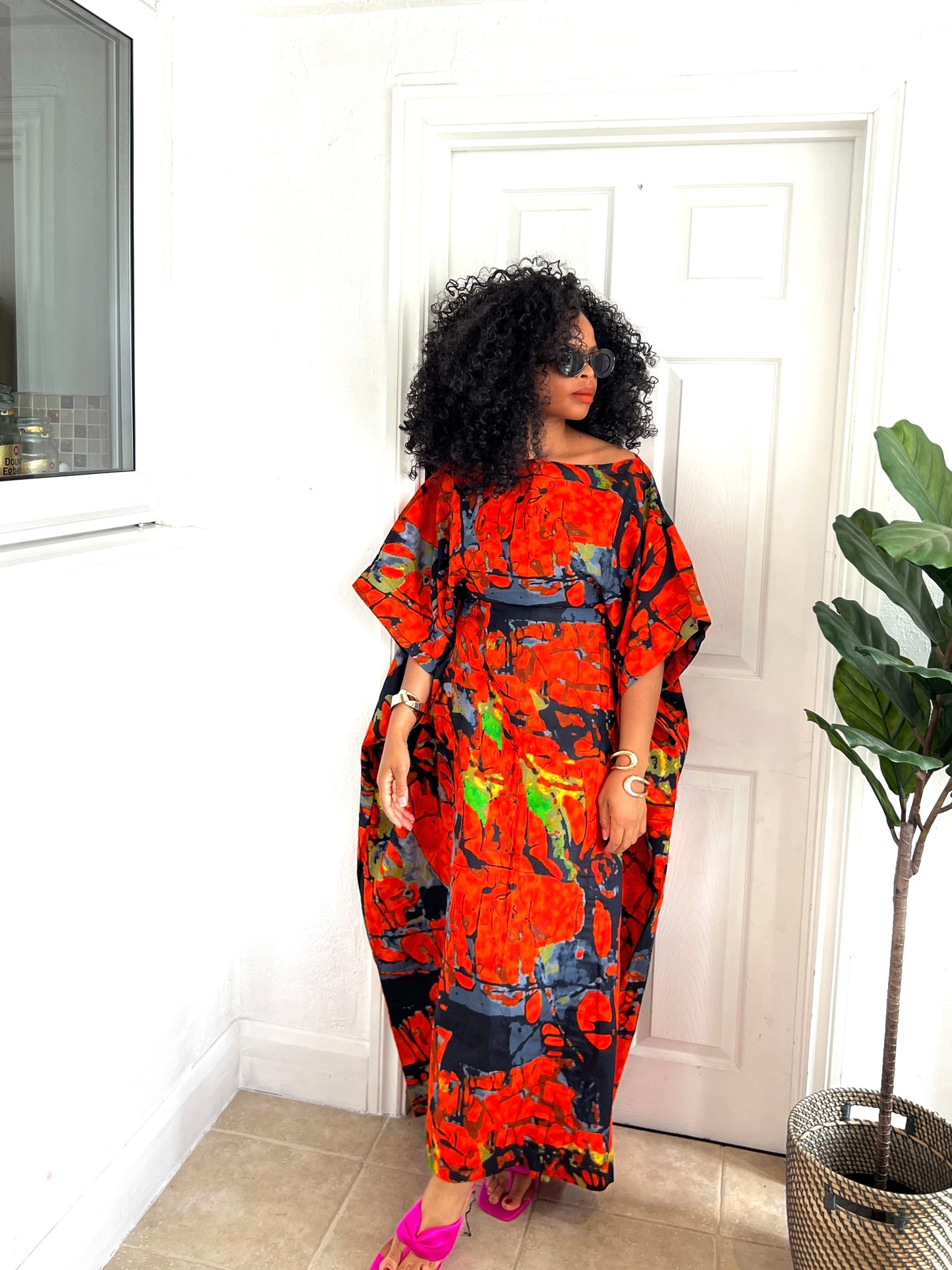 Orange bubu dress