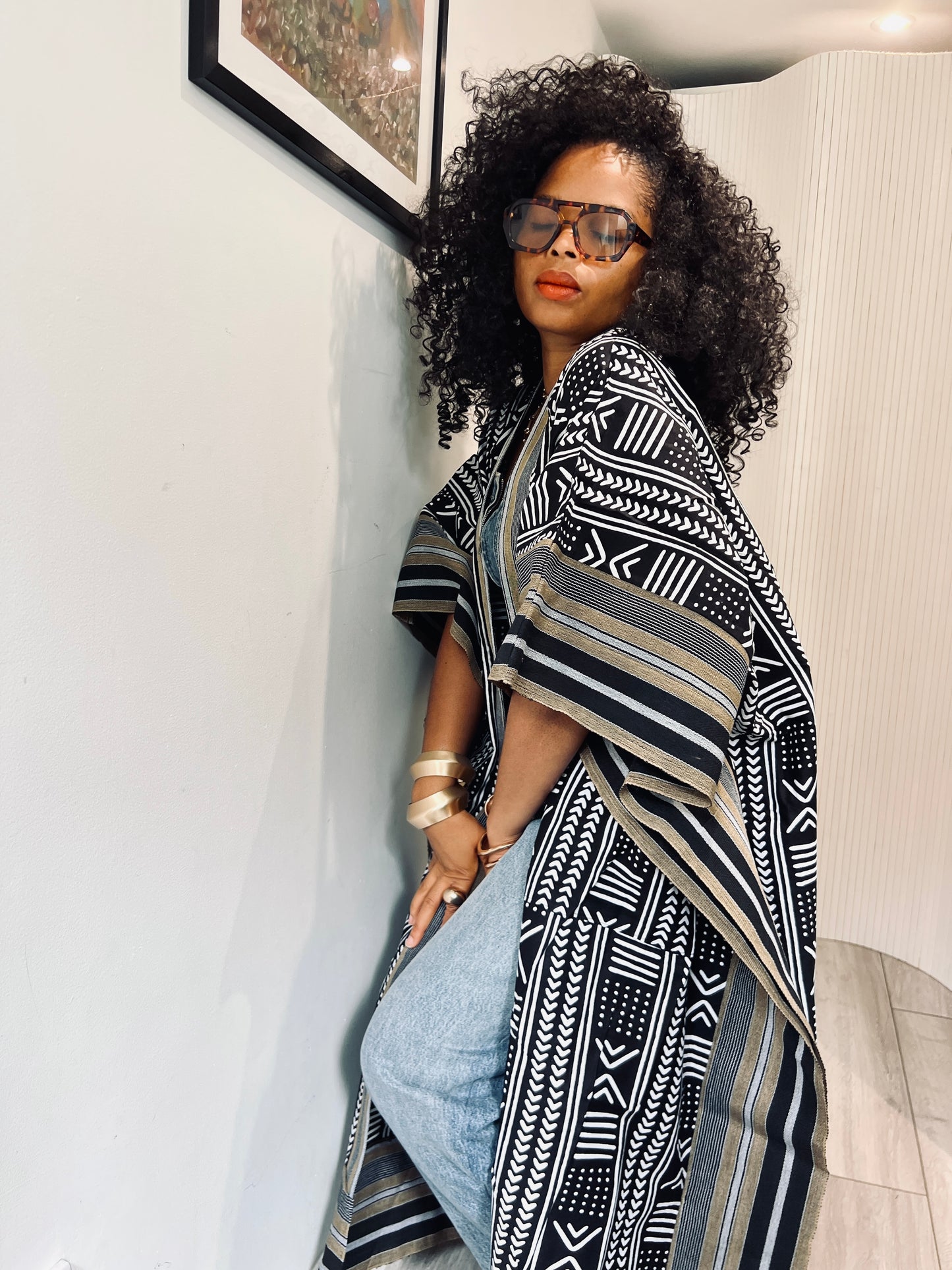 Black&White tribal and Asooke kimono