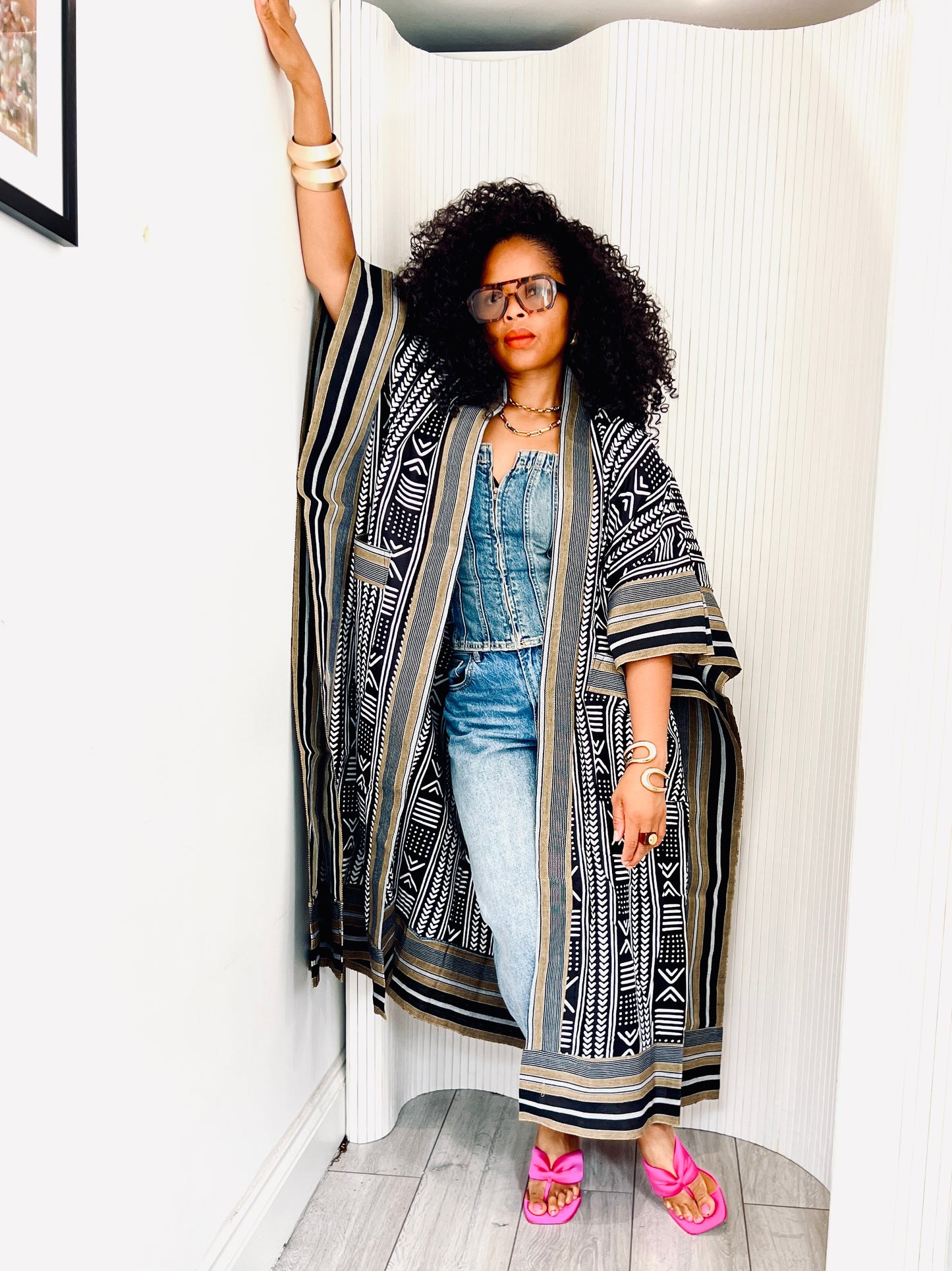 Black&White tribal and Asooke kimono