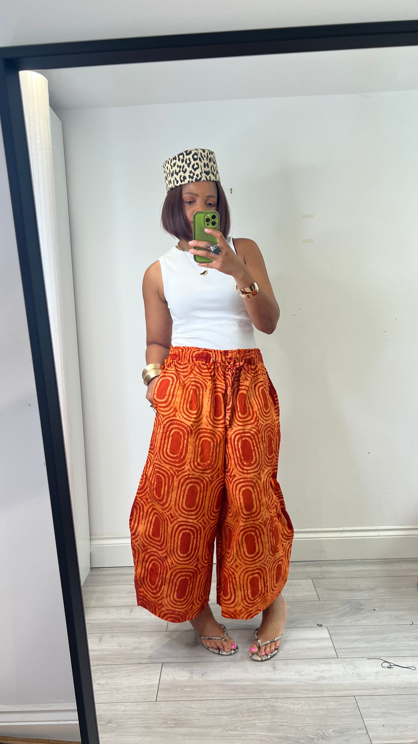 BOGO HALF PRICE orange hand dyed culottes UK 8-14/16
