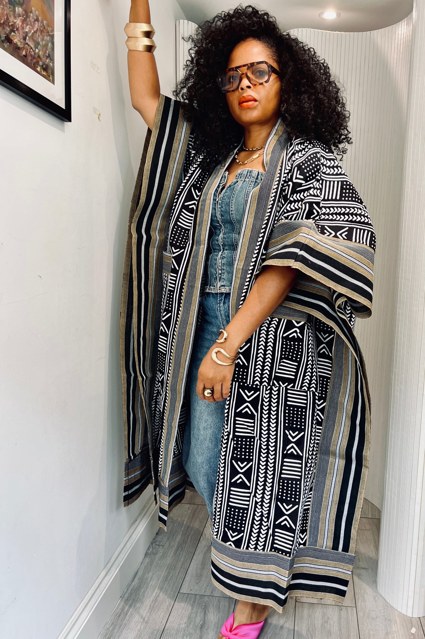 Black&White tribal and Asooke kimono