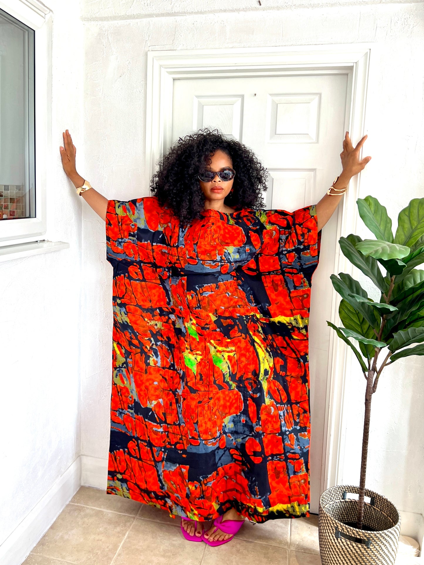 Orange bubu dress