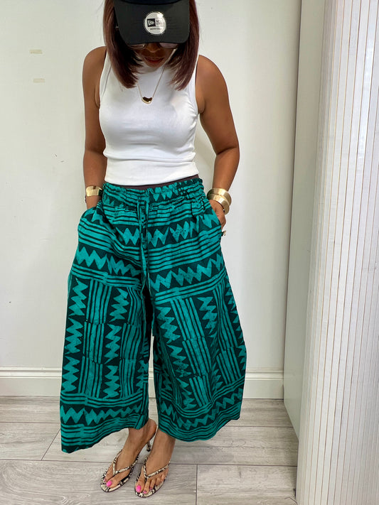 BOGO HALF PRICE teal hand  dyed  culottes UK 8-14/16