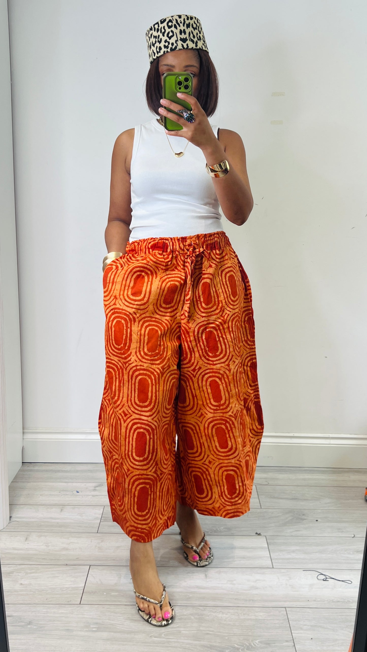 BOGO HALF PRICE orange hand  dyed  culottes UK 8-14/16