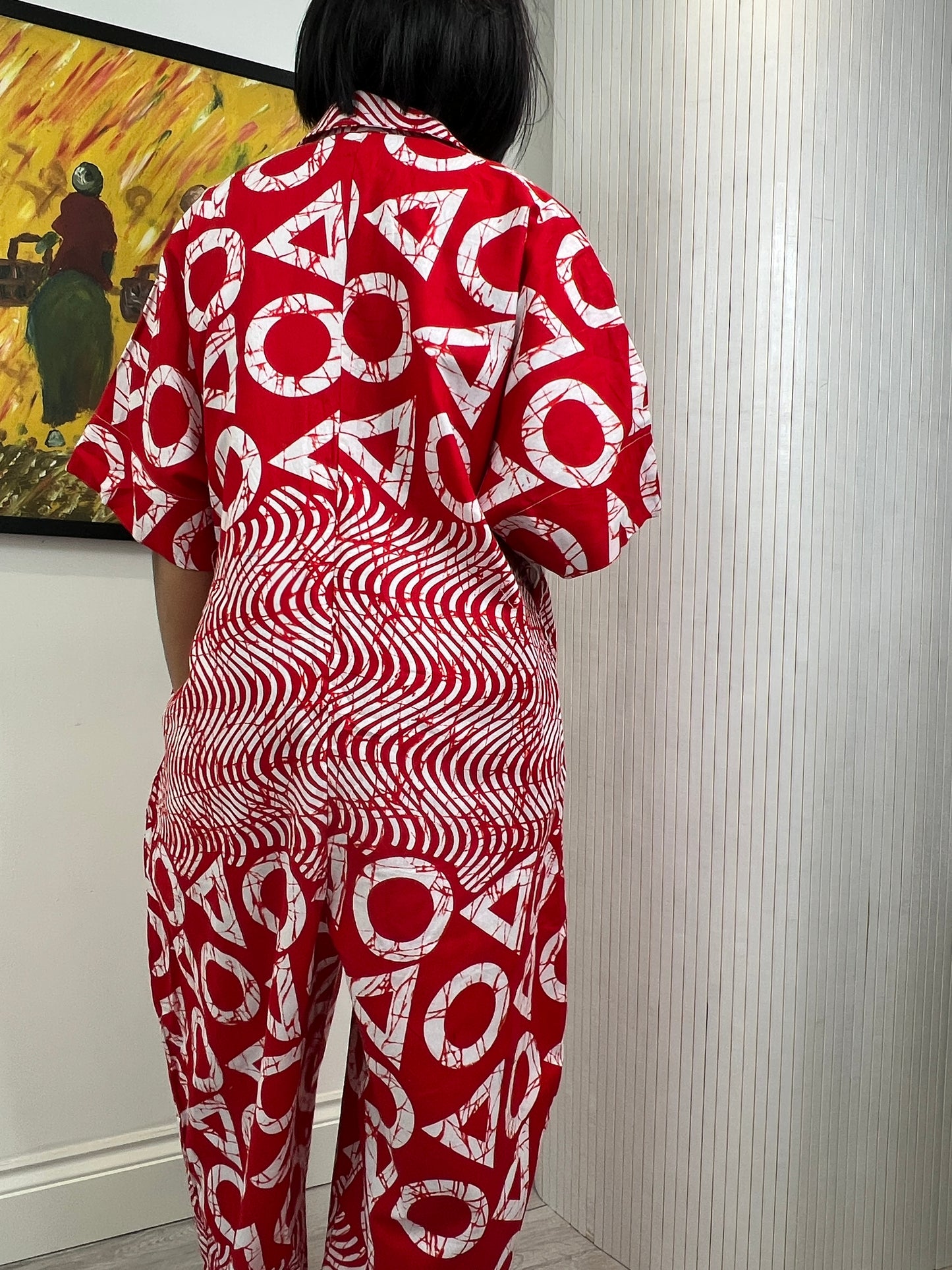 Red and white jumpsuit UK 8-14