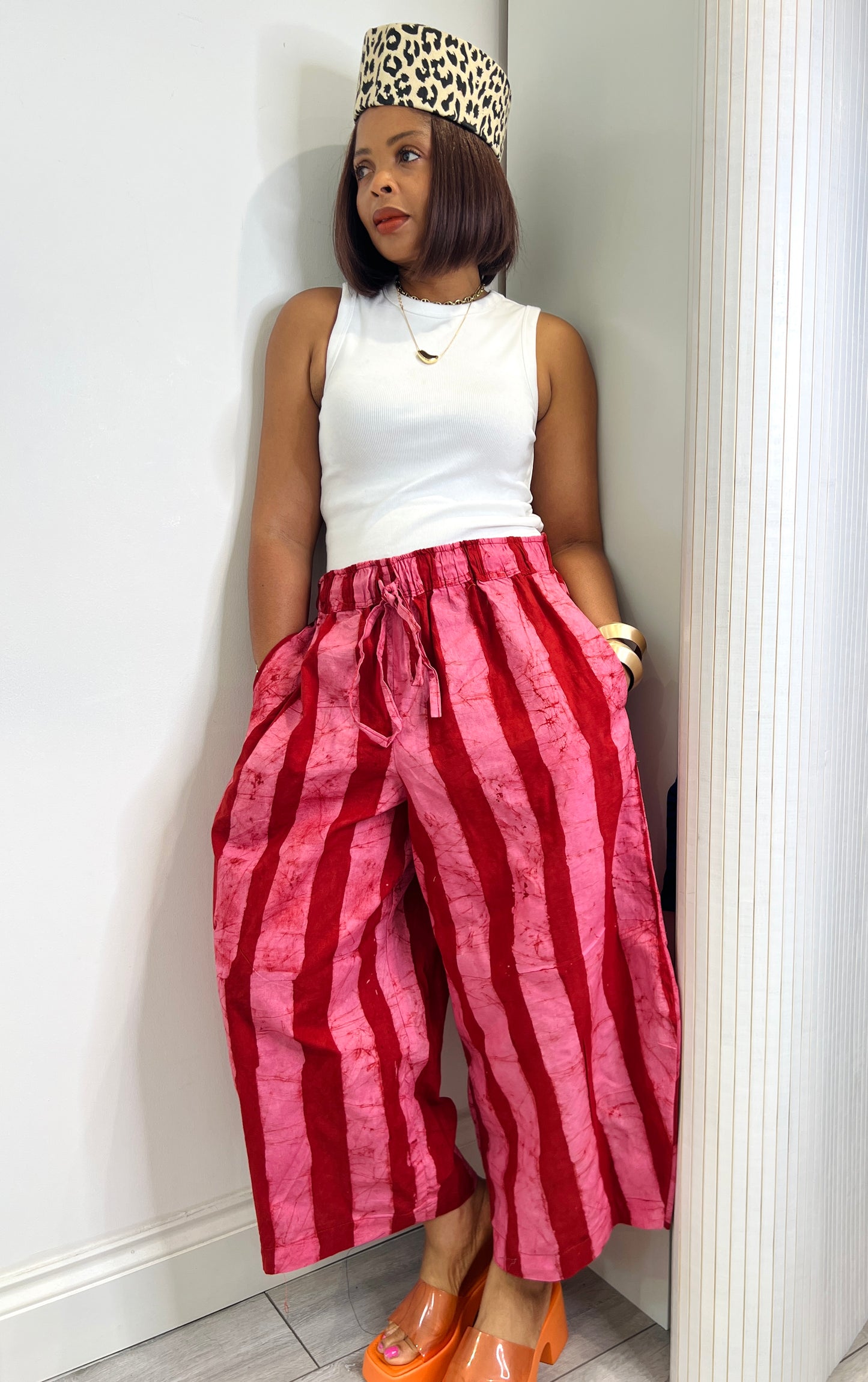 BOGO HALF PRICE Red pink hand  dyed  culottes UK 8-14/16