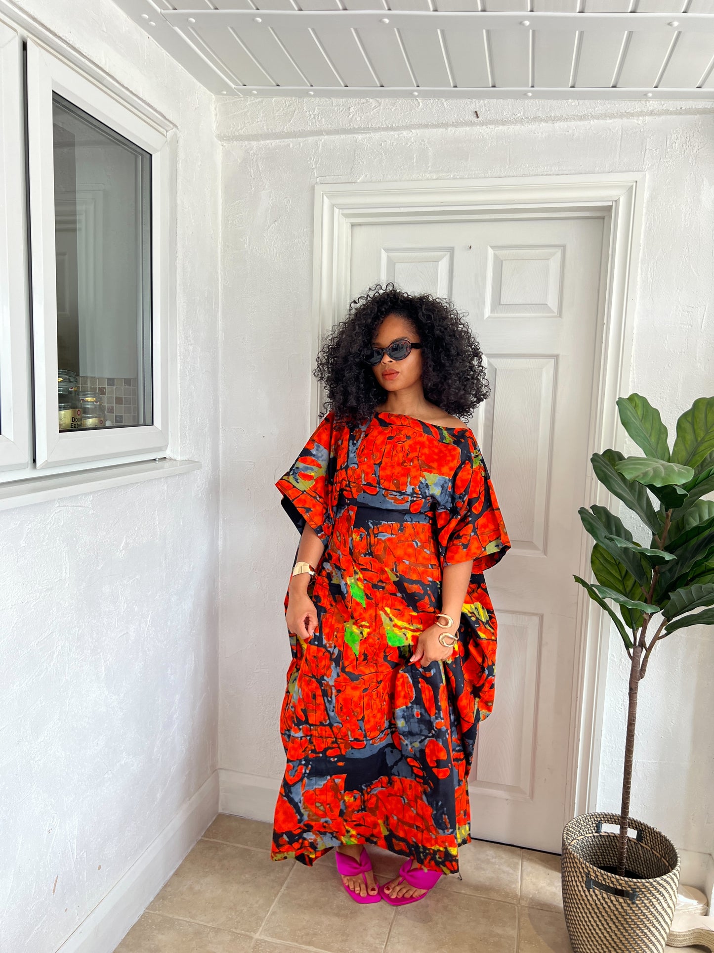Orange  bubu dress