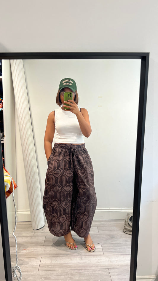 BOGO HALF PRICE brown hand dyed  culottes UK 8-14/16