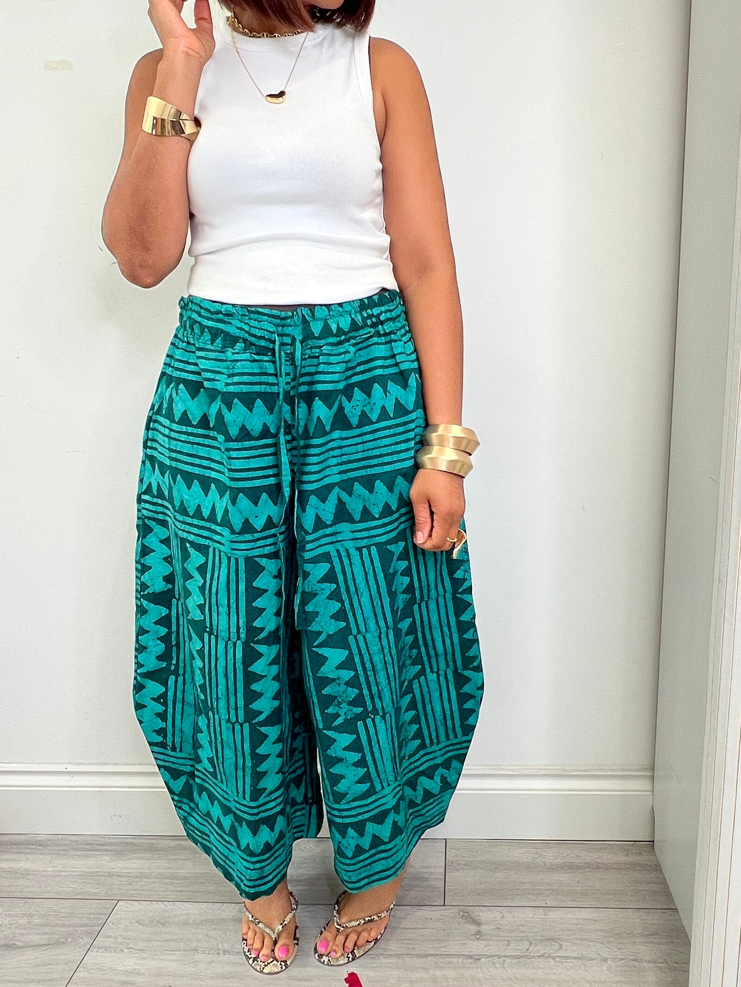 BOGO HALF PRICE teal hand  dyed  culottes UK 8-14/16