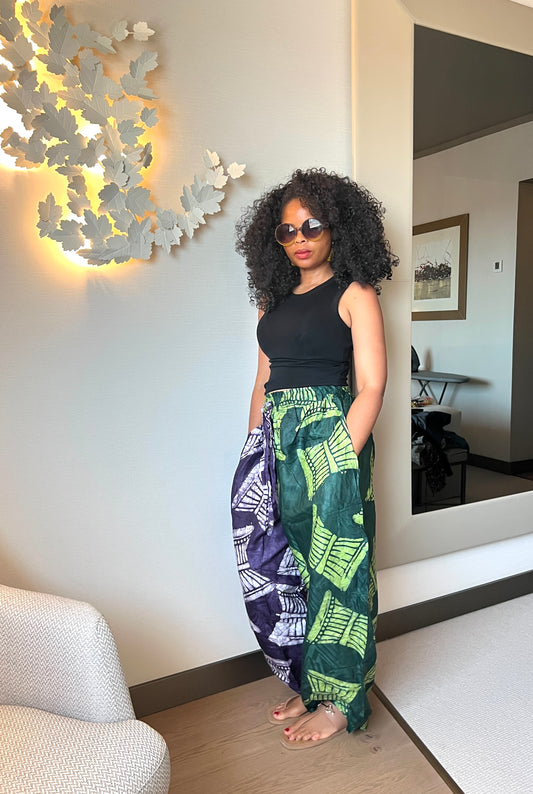 African drums Adire Baloon trousers size 1 (UK8-14)