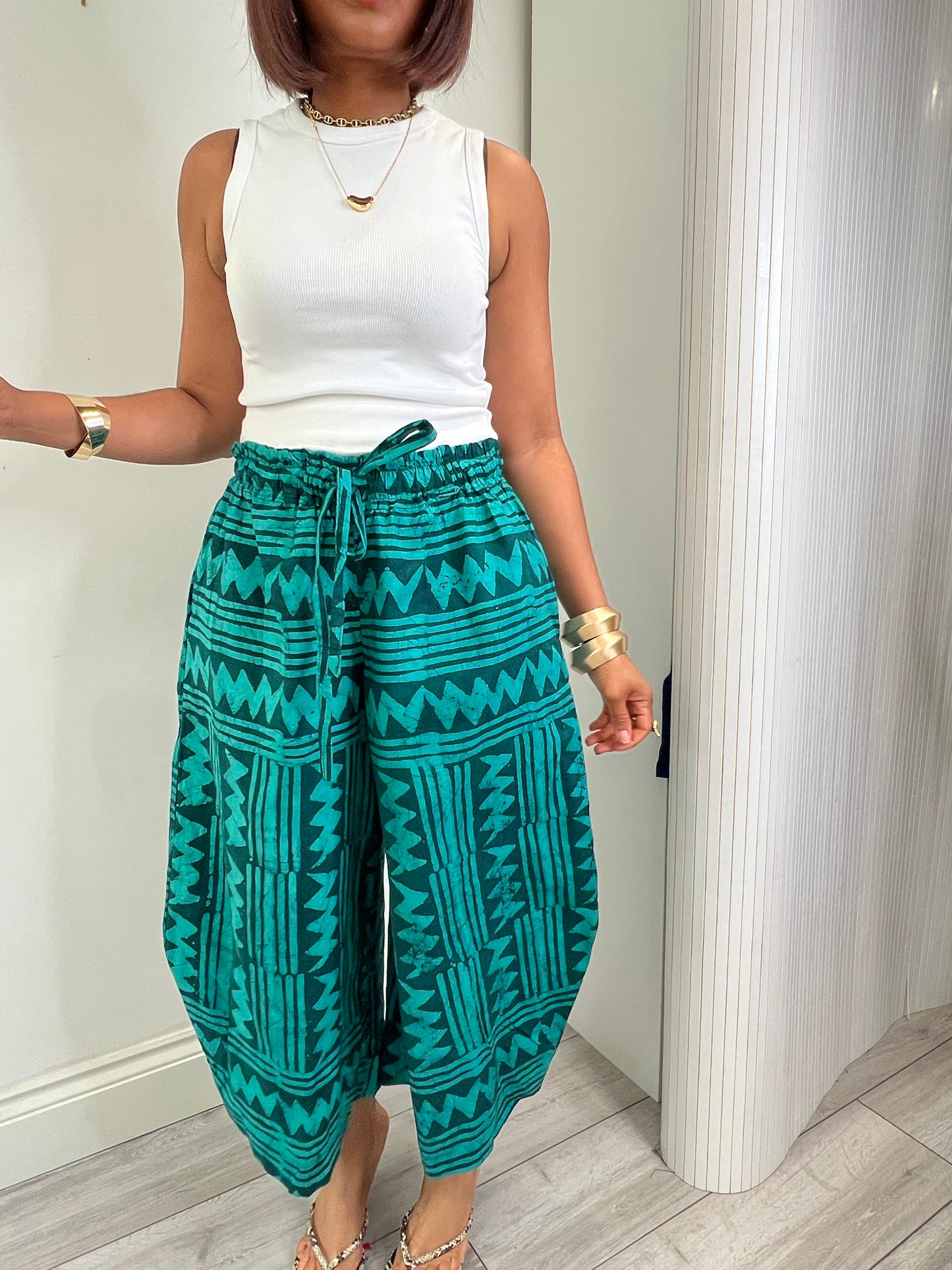 BOGO HALF PRICE teal hand  dyed  culottes UK 8-14/16