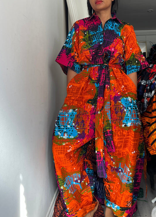 Special price one off jumpsuit size 1 Fire print