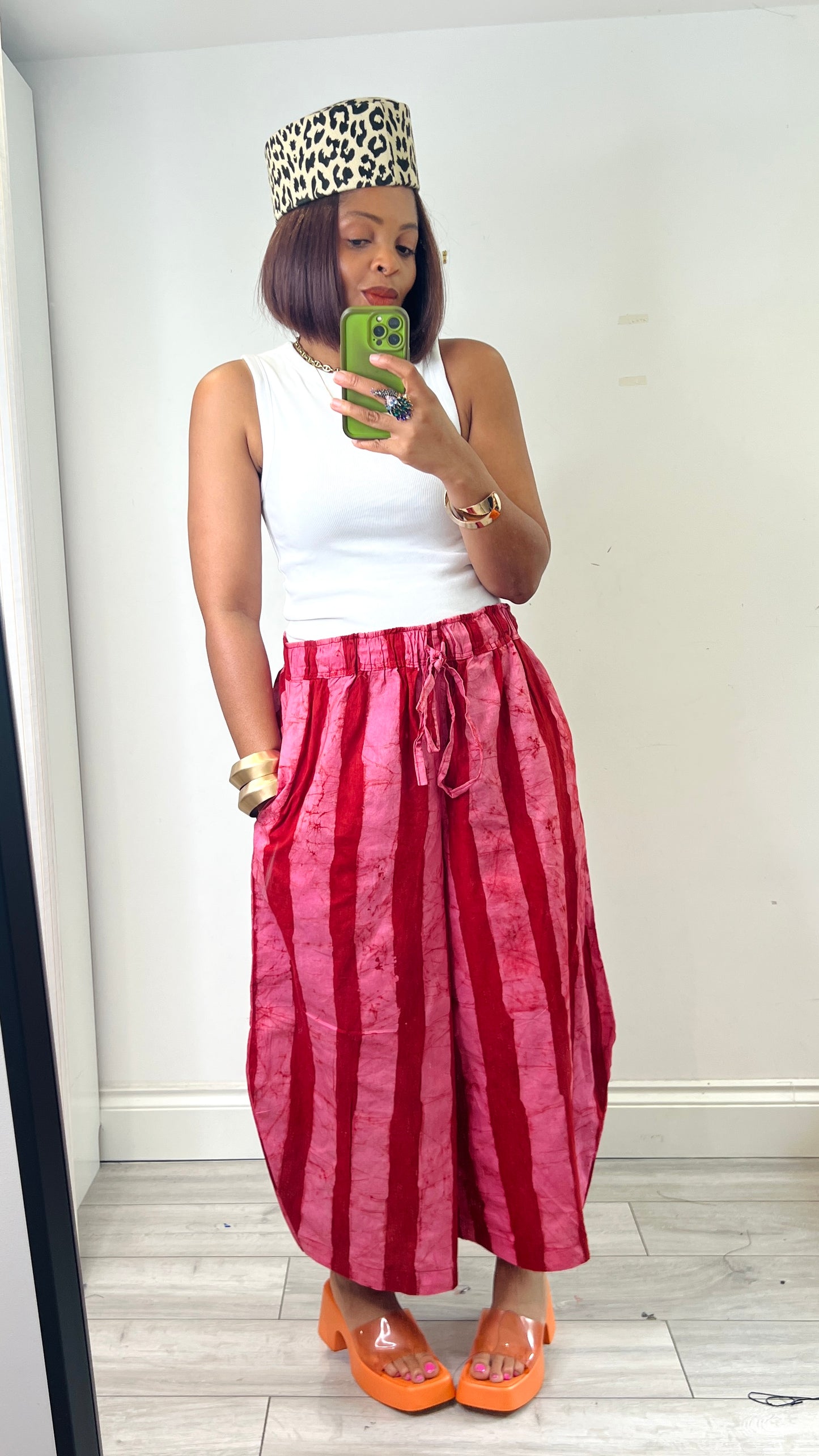 BOGO HALF PRICE Red pink hand  dyed  culottes UK 8-14/16