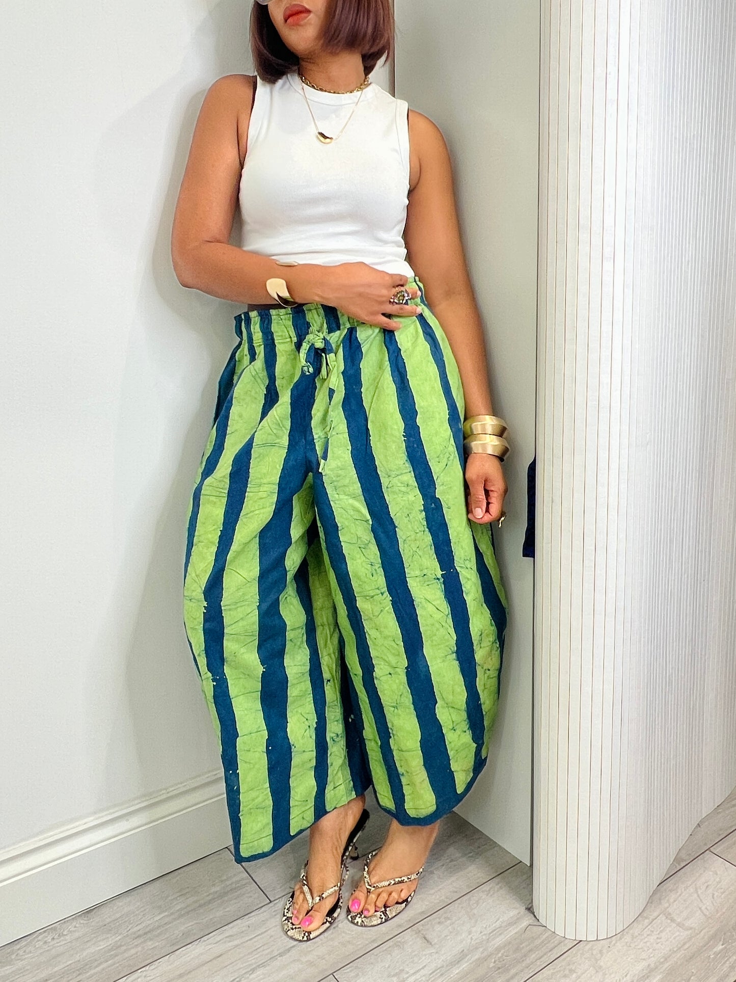 BOGO HALF PRICE green hand  dyed  culottes UK 8-14/16