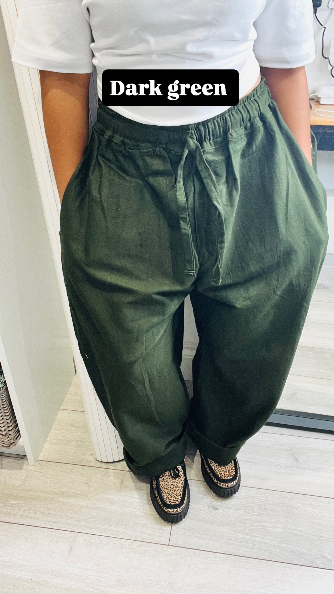 Denim Baloon trousers (without peplum belt) size 1 UK 8-14