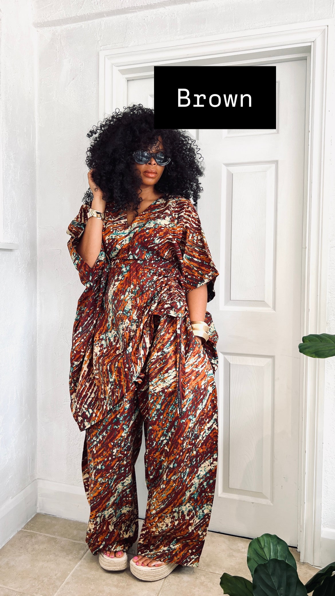 Blue 2 piece kaftan and trousers set- INTRODUCTORY PRICE