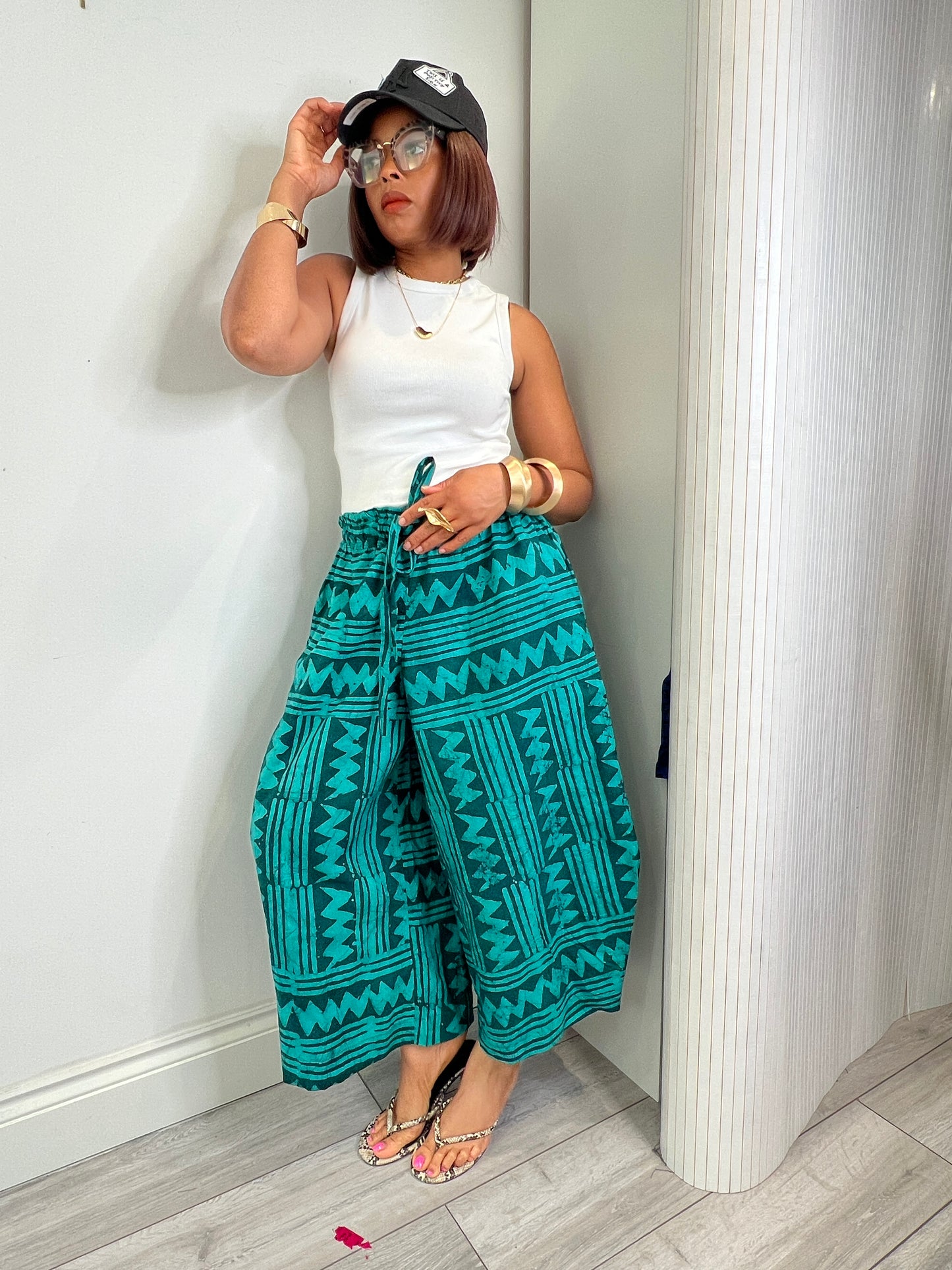 BOGO HALF PRICE teal hand  dyed  culottes UK 8-14/16