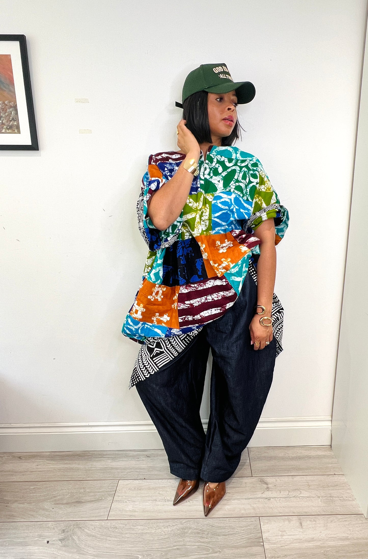 Patchwork Bubu Kaftan Dress One size