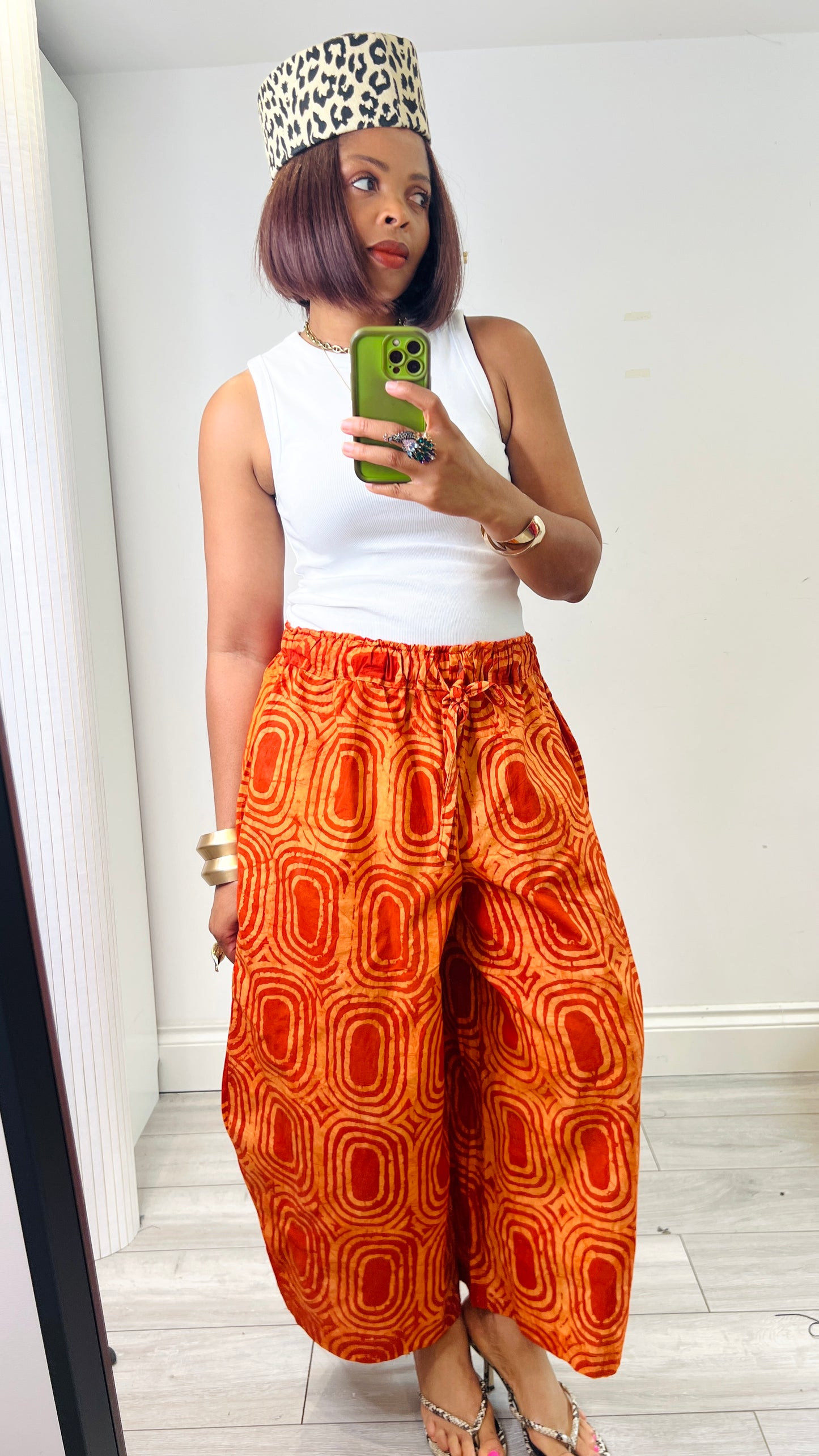 BOGO HALF PRICE orange hand  dyed  culottes UK 8-14/16