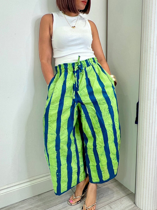 BOGO HALF PRICE green hand  dyed  culottes UK 8-14/16