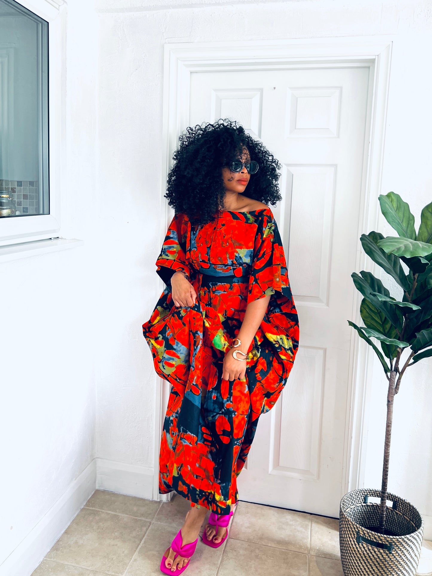 Orange  bubu dress