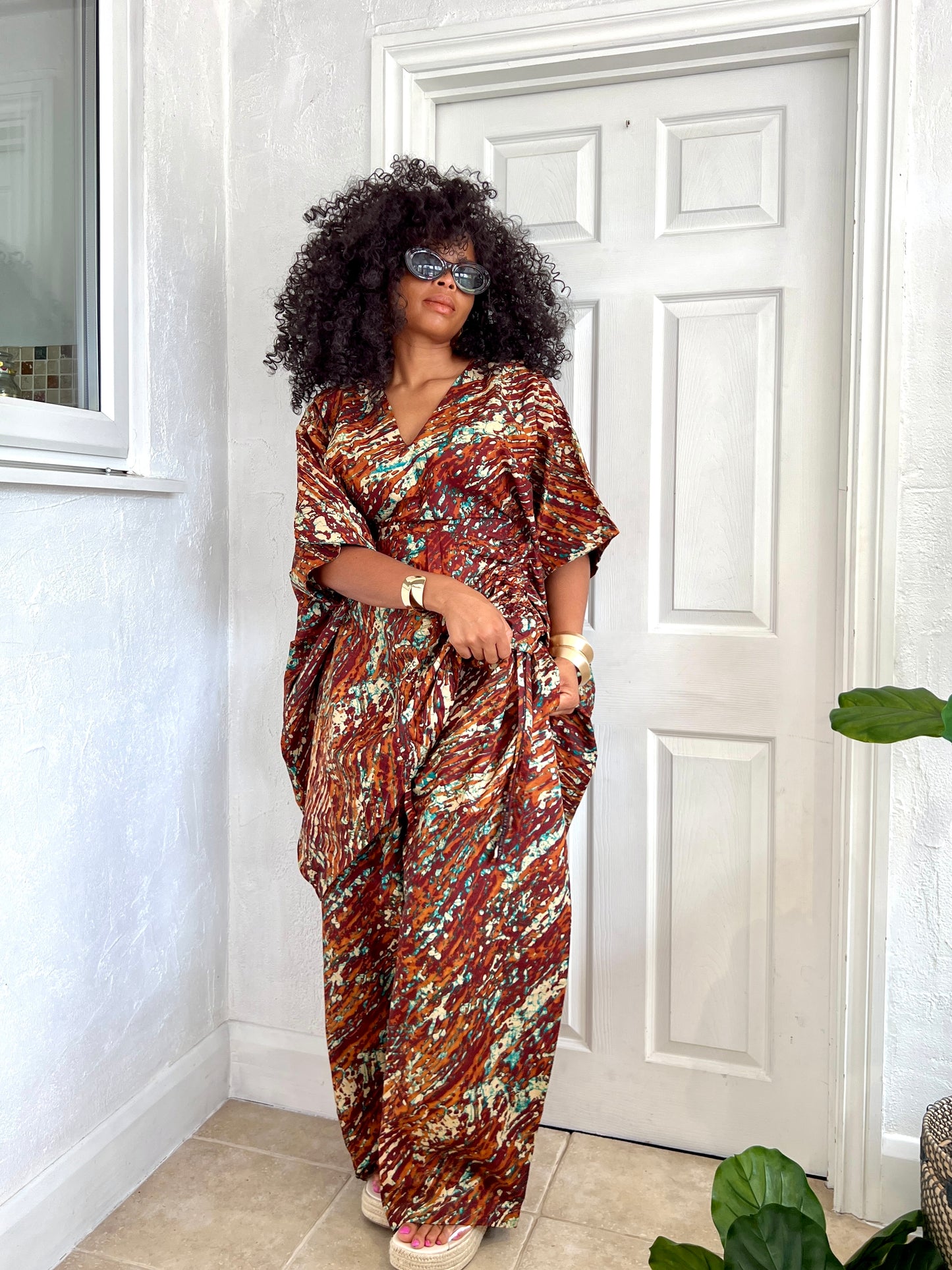 Blue 2 piece kaftan and trousers set- INTRODUCTORY PRICE